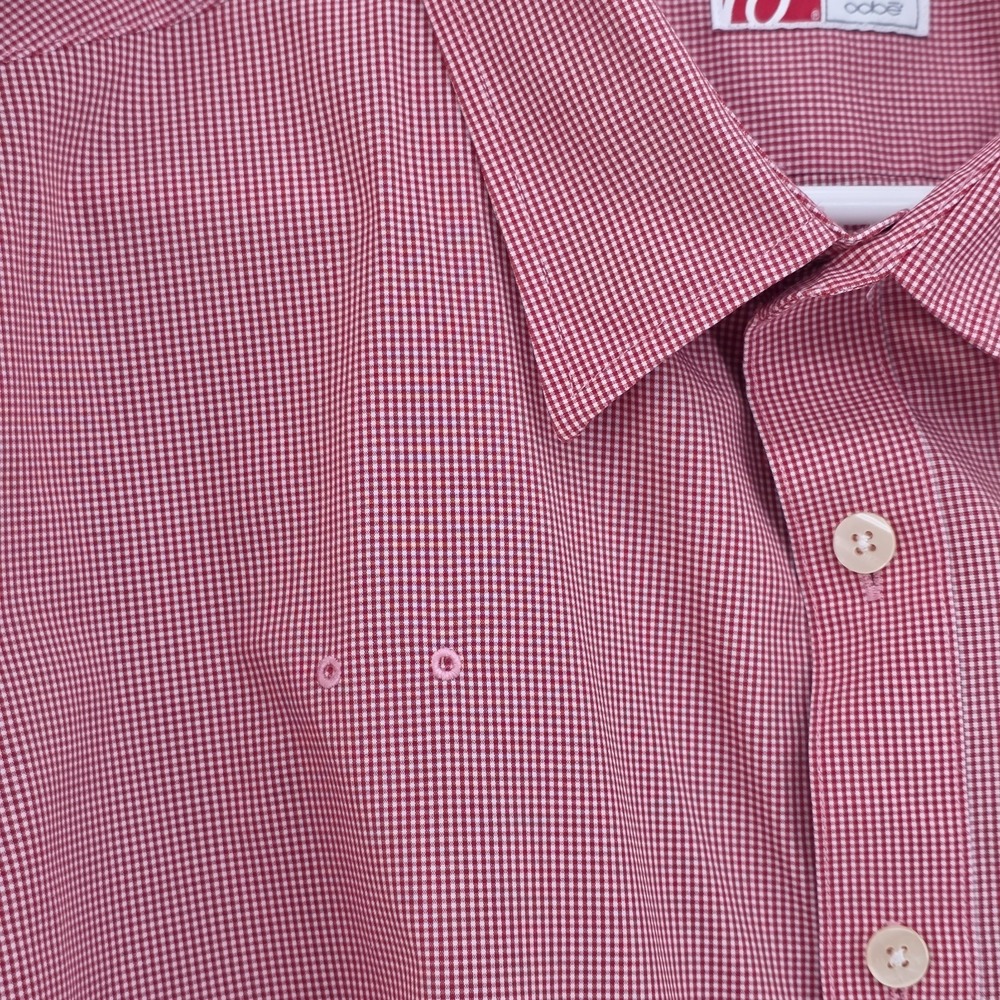 Chick-Fil-A Team Style Oobe Red Gingham Short Sleeve Button Down Shirt 2XL - Picture 5 of 10
